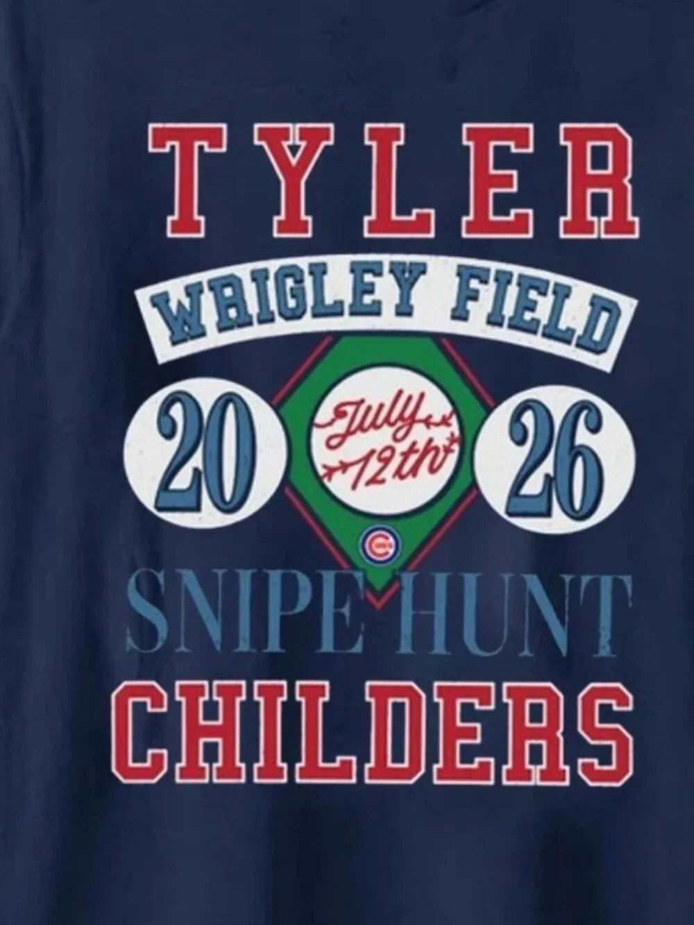 Tyler Childers Snipe Hunt Wrigley Field 2026 Graphic T-Shirt